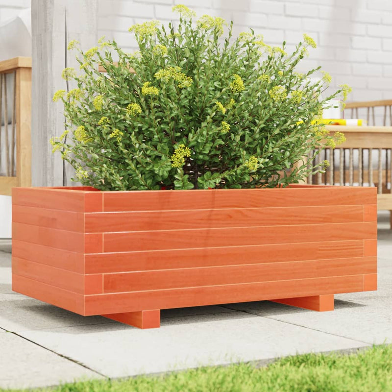 Load image into Gallery viewer, Vidaxl plantenbak 70x40x26,5 cm massief grenenhout wasbruin
