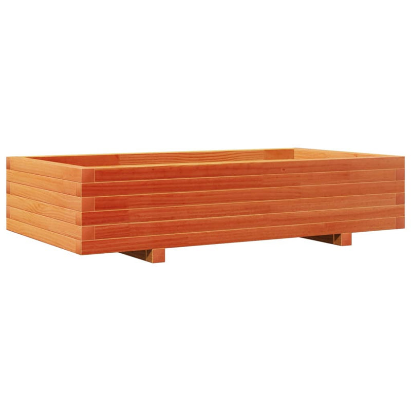 Load image into Gallery viewer, Vidaxl plantenbak 110x60x26,5 cm massief grenenhout wasbruin
