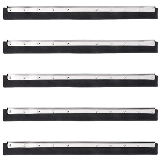 Vidaxl vloerwisserkoppen 5 st 75x2x5 cm staal en rubber