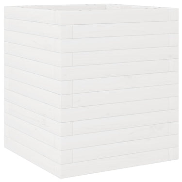 Vidaxl plantenbak 40x40x46 cm massief grenenhout wit