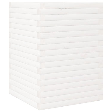 Vidaxl plantenbak 50x50x68,5 cm massief grenenhout wit
