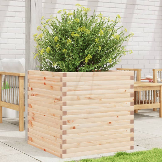 VidaXL Plantenbak 70x70x68,5 cm massief grenenhout
