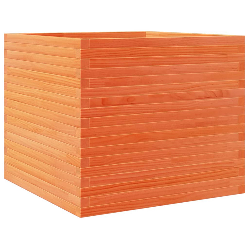 Load image into Gallery viewer, VidaXL Plantenbak 80x80x68,5 cm massief grenenhout wasbruin
