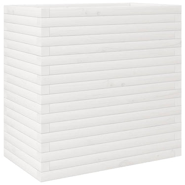Vidaxl plantenbak 70x40x68,5 cm massief grenenhout wit
