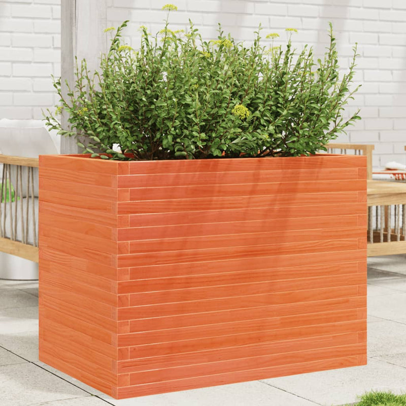 Load image into Gallery viewer, VidaXL Plantenbak 90x60x68,5 cm massief grenenhout wasbruin
