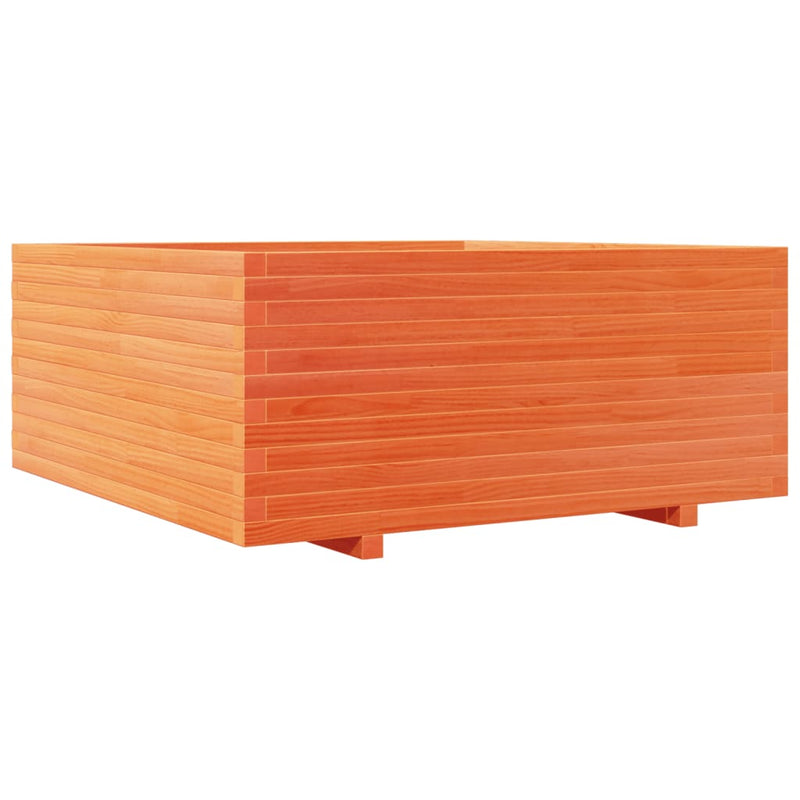 Load image into Gallery viewer, VidaXL Plantenbak 110x110x49,5 cm massief grenenhout wasbruin
