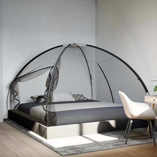 Vidaxl klamboe met deuren mongolia 220 gaas 200x200x135 cm zwart