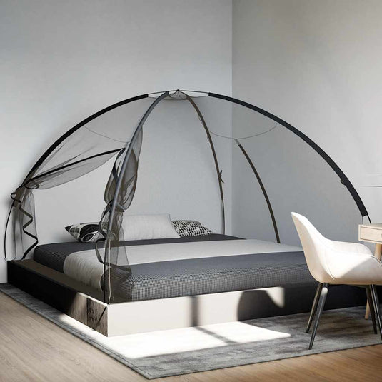 Vidaxl klamboe met deuren mongolia 220 gaas 200x200x135 cm zwart