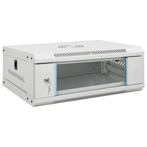 Vidaxl netwerk kabinet met opslag grey 530 x 400 x 210 mm staal