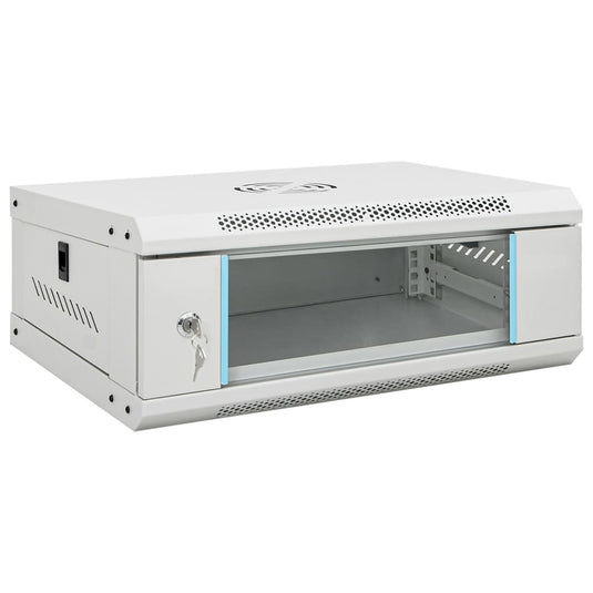 Vidaxl netwerk kabinet met opslag grey 530 x 400 x 210 mm staal