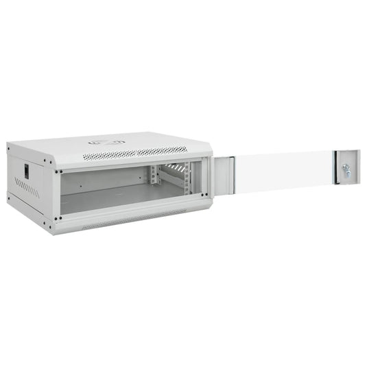 Vidaxl netwerk kabinet met opslag grey 530 x 400 x 210 mm staal
