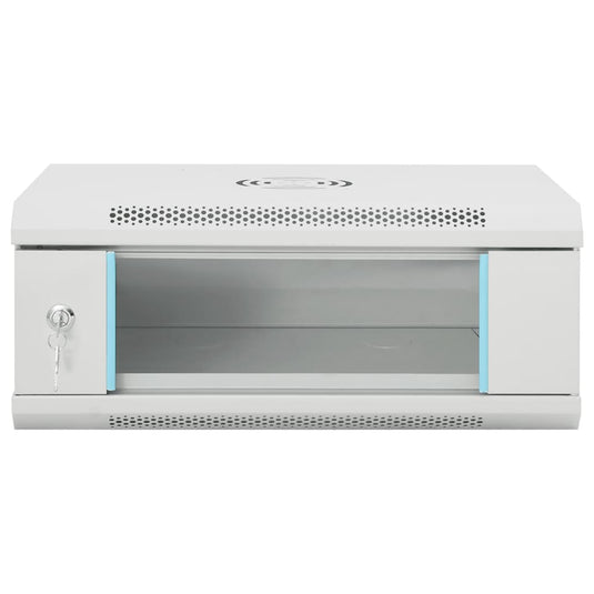 Vidaxl netwerk kabinet met opslag grey 530 x 400 x 210 mm staal