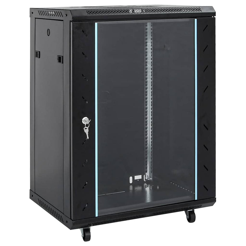 Load image into Gallery viewer, Vidaxl 15u netwerkkast met draaipoten 19 ip20 60x45x86 cm
