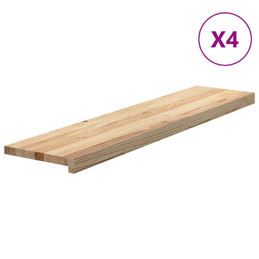 Vidaxl traptreden 4 st 110x25x2 cm onbehandeld massief eikenhout