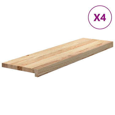 Vidaxl traptreden 4 st 90x30x2 cm onbehandeld massief eikenhout