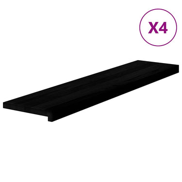 Vidaxl traptreden 4 st 110x25x2 cm massief eikenhout donkerbruin