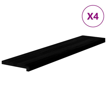 Vidaxl traptreden 4 st 120x25x2 cm massief eikenhout donkerbruin