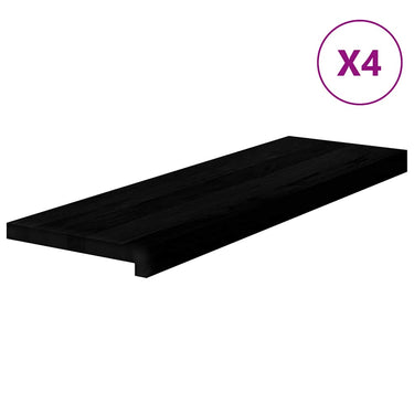 Vidaxl traptreden 4 st 80x30x2 cm massief eikenhout donkerbruin