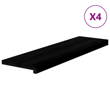 Vidaxl traptreden 4 st 90x30x2 cm massief eikenhout donkerbruin