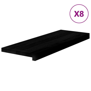 Vidaxl traptreden 8 st 70x25x2 cm massief eikenhout donkerbruin