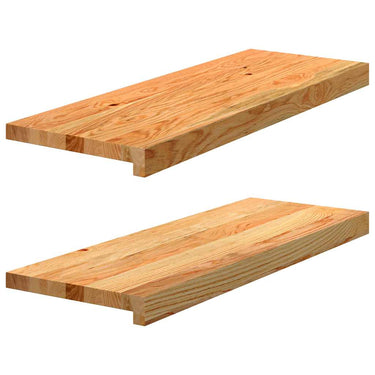 Vidaxl traptreden 2 st 70x30x2 cm massief eikenhout lichtbruin