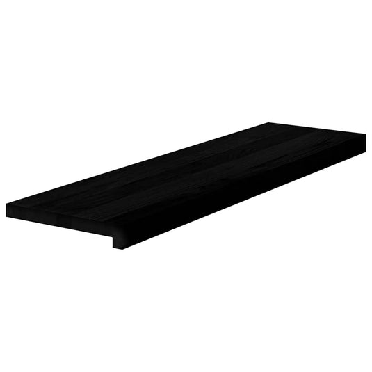 Vidaxl traptreden 2 st 90x25x2 cm massief eikenhout bruin-zwart