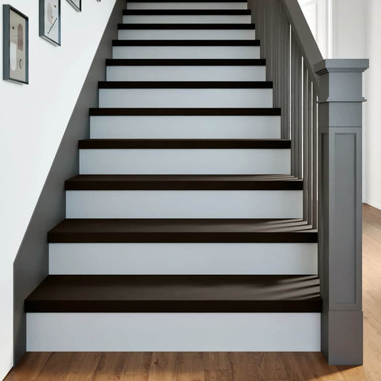 Vidaxl traptreden 2 st 90x30x2 cm massief eikenhout bruin-zwart