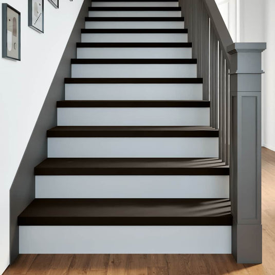 Vidaxl traptreden 2 st 100x30x2 cm massief eikenhout bruin-zwart