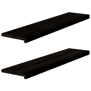 Vidaxl traptreden 2 st 110x30x2 cm massief eikenhout donkerbruin
