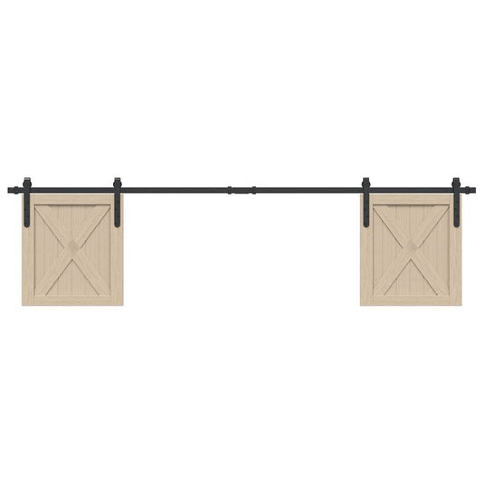 Vidaxl ophangset voor schuifdeur 200 cm koolstofstaal