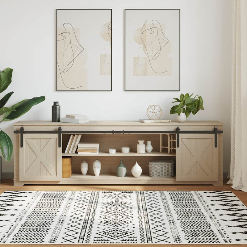 Load image into Gallery viewer, Vidaxl ophangset voor schuifdeur 213 cm koolstofstaal
