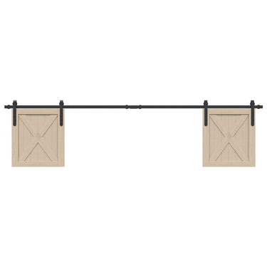 Vidaxl ophangset voor schuifdeur 213 cm koolstofstaal