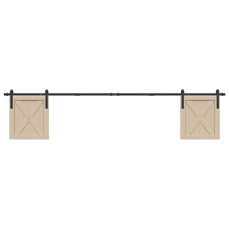 Load image into Gallery viewer, Vidaxl ophangset voor schuifdeur 244 cm koolstofstaal
