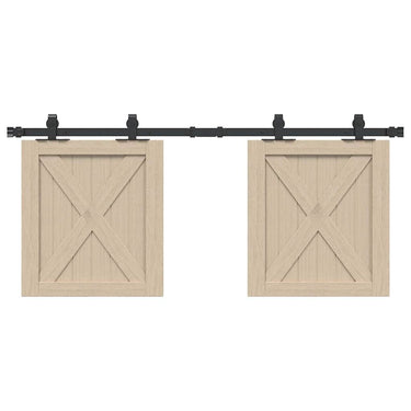 Vidaxl ophangset voor schuifdeur 122 cm koolstofstaal