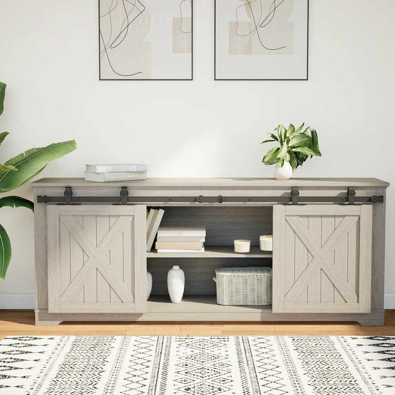 Load image into Gallery viewer, Vidaxl ophangset voor schuifdeur 152 cm koolstofstaal
