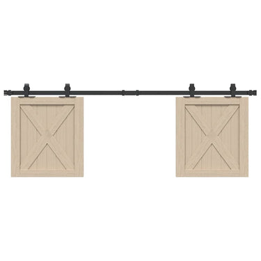 Vidaxl ophangset voor schuifdeur 152 cm koolstofstaal