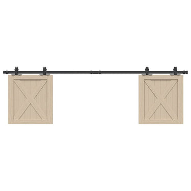 Vidaxl ophangset voor schuifdeur 183 cm koolstofstaal