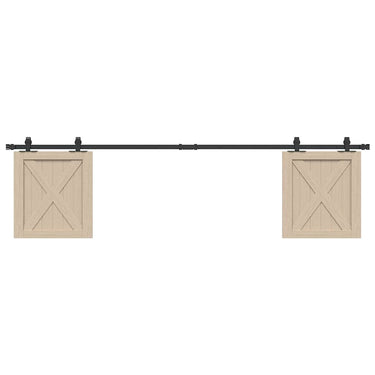 Vidaxl ophangset voor schuifdeur 200 cm koolstofstaal