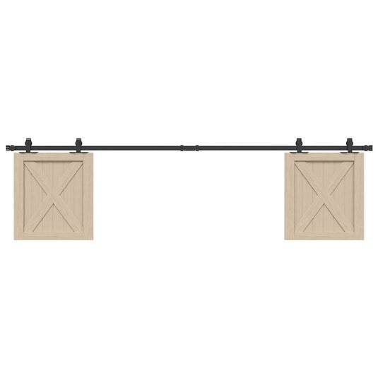 Vidaxl ophangset voor schuifdeur 200 cm koolstofstaal