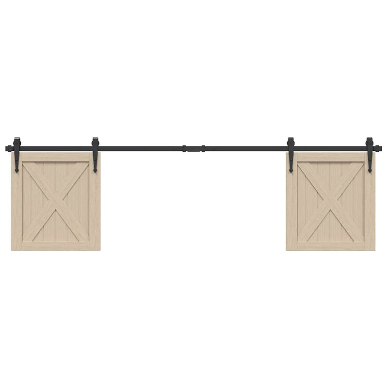 Load image into Gallery viewer, Vidaxl ophangset voor schuifdeur 183 cm koolstofstaal

