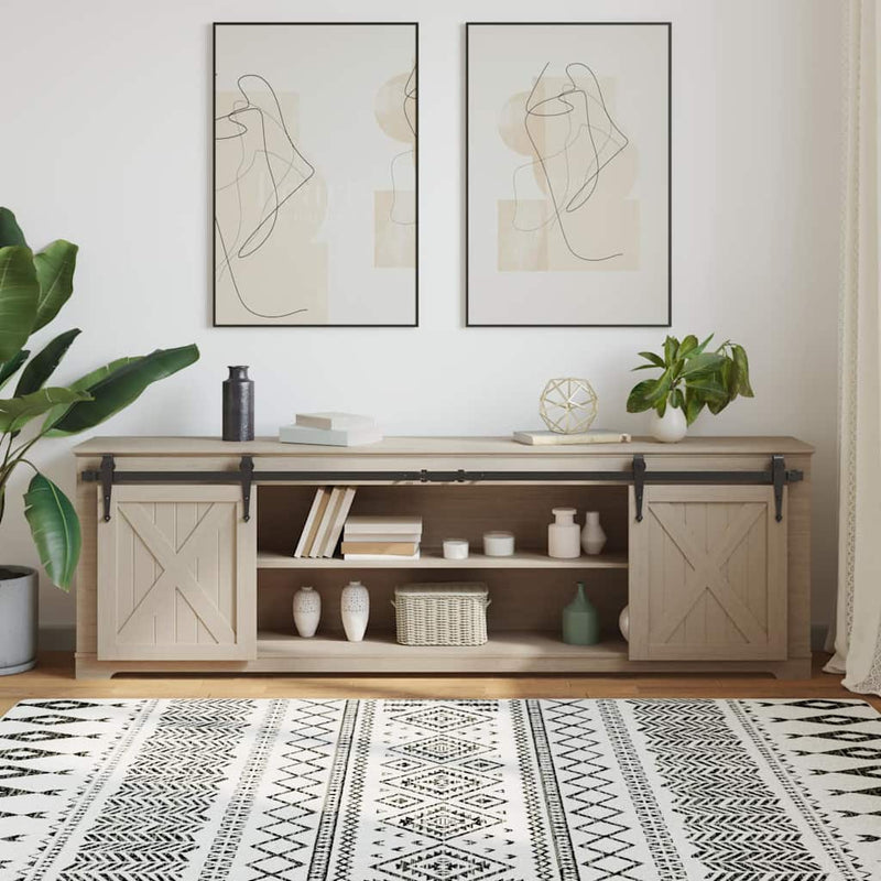 Afbeelding laden in galerijviewer, Vidaxl ophangset voor schuifdeur 200 cm koolstofstaal

