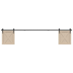 Vidaxl ophangset voor schuifdeur 244 cm koolstofstaal
