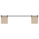 Vidaxl ophangset voor schuifdeur 244 cm koolstofstaal
