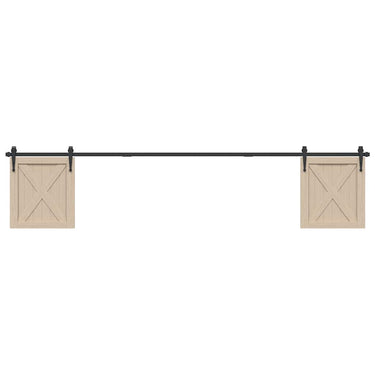 Vidaxl ophangset voor schuifdeur 244 cm koolstofstaal