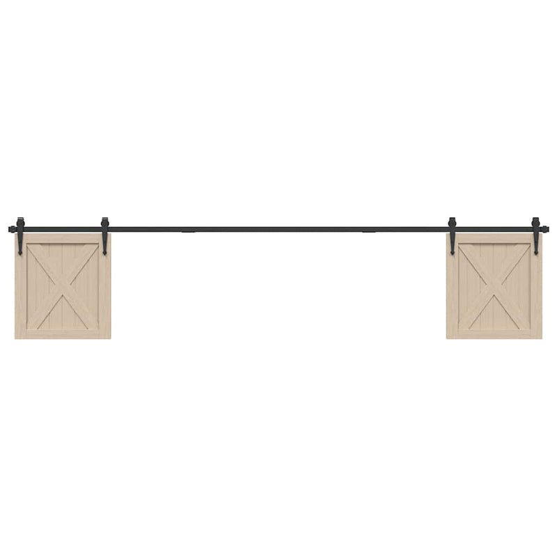 Load image into Gallery viewer, Vidaxl ophangset voor schuifdeur 244 cm koolstofstaal
