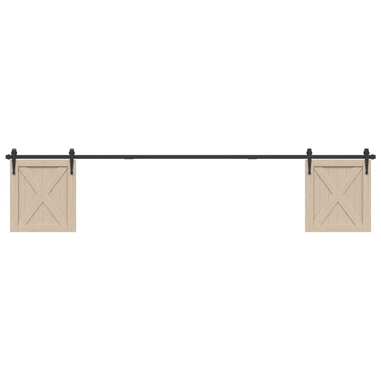 Vidaxl ophangset voor schuifdeur 244 cm koolstofstaal