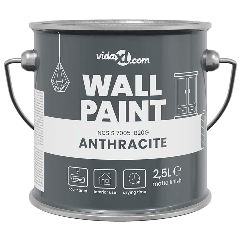 Load image into Gallery viewer, Vidaxl muurverf grijs 2,5 l wandprint
