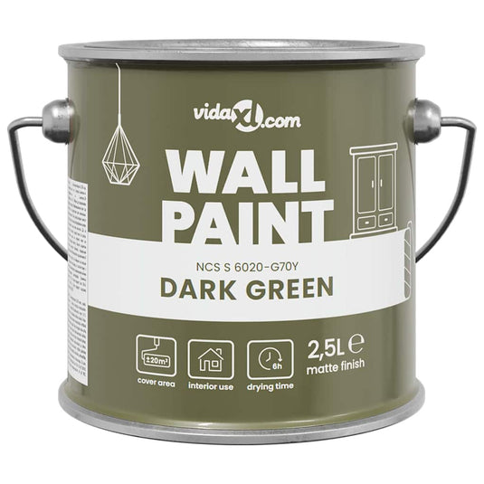 Vidaxl muurverf groen 2,5 l wandprint
