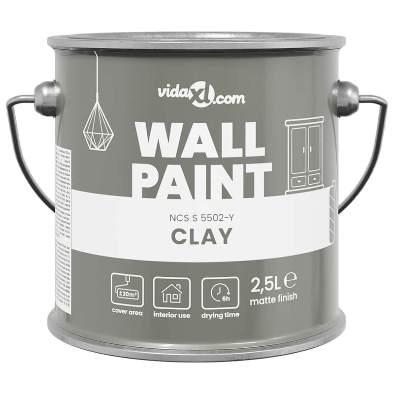 Load image into Gallery viewer, Vidaxl muurverf grijs 2,5 l wandprint
