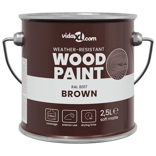Vidaxl houtverf bruin 16,5 x 16,5 x 16 cm wandprint